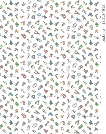 様々な作業道具の壁紙イラスト 123184913