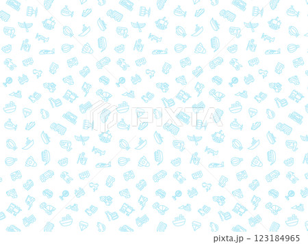 様々な乗り物の壁紙イラスト 123184965