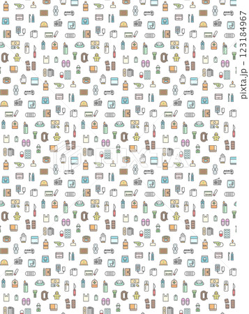 防災グッズ関連の壁紙イラスト 123184967