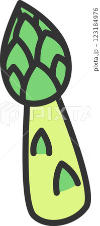 カラー野菜単品アイコン　アスパラガス 123184976