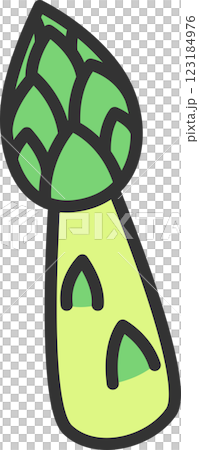 カラー野菜単品アイコン　アスパラガス 123184976