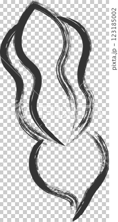 Brush-drawn vegetable icon: Turnip 123185002