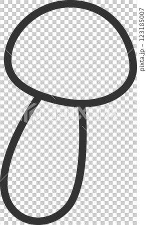 線画キノコ類単品アイコン　きのこ 123185007