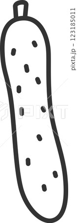 線画野菜単品アイコン　きゅうり 123185011