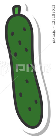 ステッカー野菜単品アイコン きゅうり ステッカー野菜単品アイコン きゅうり 123185013