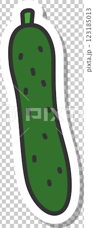 ステッカー野菜単品アイコン きゅうり ステッカー野菜単品アイコン きゅうり 123185013