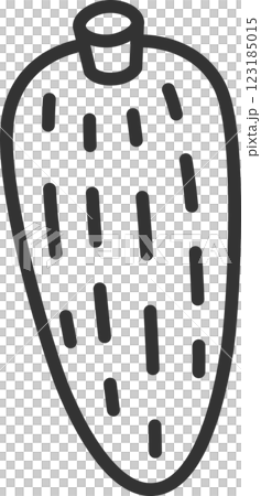 線條畫蔬菜單圖示苦瓜 123185015