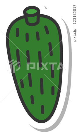 ステッカー野菜単品アイコン　ゴーヤ 123185017