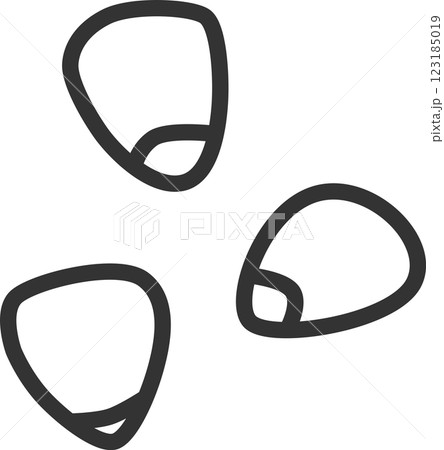 線画野菜単品アイコン　コーン 123185019