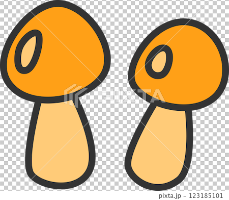 Colored mushrooms single icon Nameko 123185101