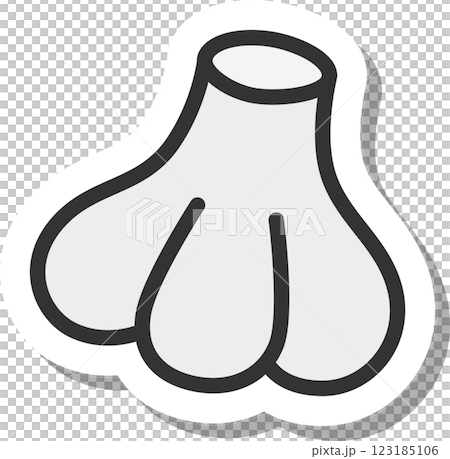 ステッカー野菜単品アイコン　にんにく	 123185106