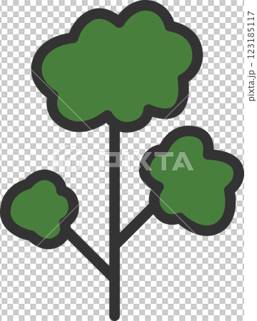 Color vegetable single icon: Parsley 123185117