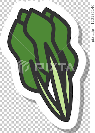 貼紙蔬菜單一圖示:菠菜 貼紙蔬菜單一圖示:菠菜 123185146
