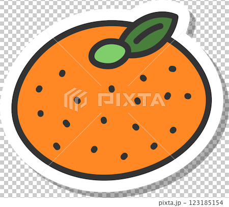 Sticker fruit single icon - Mandarin orange Sticker fruit single icon - Mandarin orange 123185154