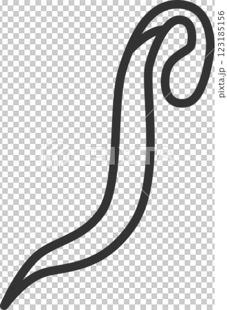 線條畫蔬菜單圖示：豌豆 123185156