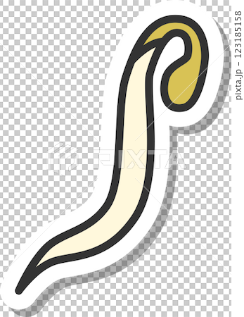 貼紙蔬菜單一圖示：豌豆 123185158