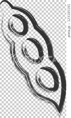 筆書き野菜単品アイコン　枝豆 123185191