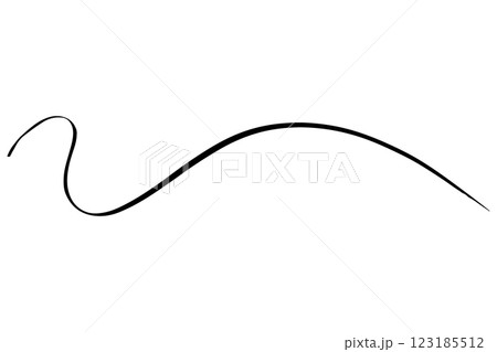 手描きの文字の下の線　アンダーラインセット　ベクター 123185512