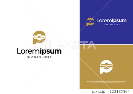 Minimalist letter P O or O P monogram logo vector design. Luxury of Initial P or O unity logo design template 123185564