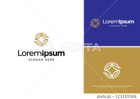 Monogram letter S luxury star logo design. Initial S luxury logo vector design template 123185568