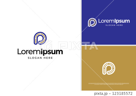 Minimalist letter P O or O P monogram logo vector design. Luxury of Initial P or O unity logo design template 123185572