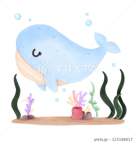 whale in the aquarium 123186017