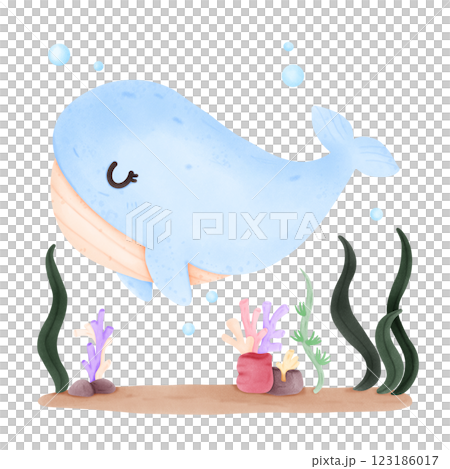 whale in the aquarium 123186017
