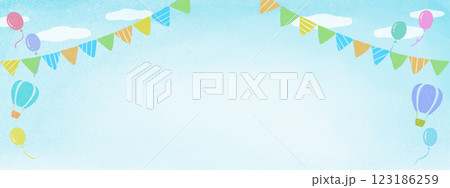 空と気球の背景 123186259