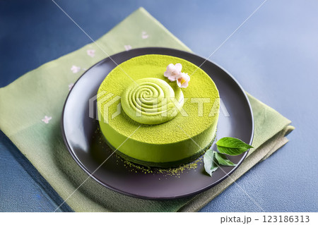 抹茶ケーキのイメージ素材 123186313