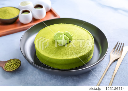 抹茶ケーキのイメージ素材 123186314