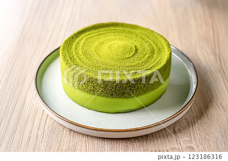 抹茶ケーキのイメージ素材 123186316