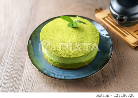抹茶ケーキのイメージ素材 123186320