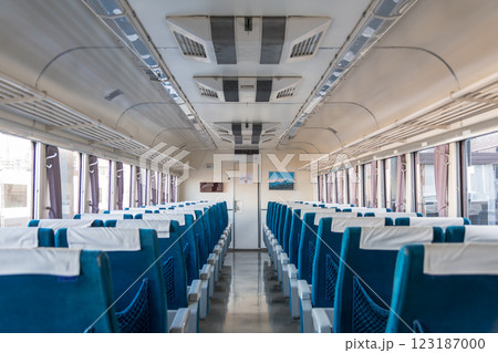 【北九州門司港　九州鉄道記念館の特急車両クハ481の車内】 123187000