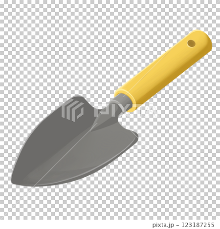Garden trowel gardening tool isometric 123187255