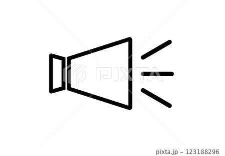 お知らせイメージのメガホンの黒いアイコン お知らせイメージのメガホンの黒いアイコン 123188296