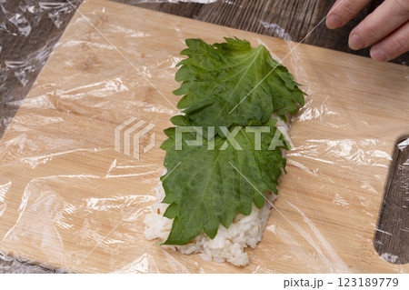 焼き鯖寿司を作る工程レシピ 焼き鯖寿司を作る工程レシピ 123189779