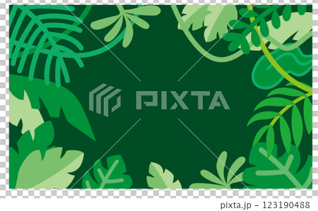ジャングルの植物の背景イラスト素材 123190488
