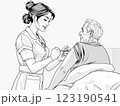 注射する看護師　イラスト風 123190541