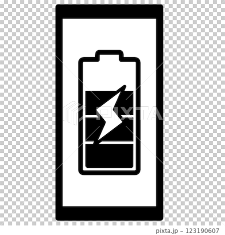 Charging symbol displayed on smartphone 123190607