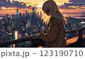 高層階から見下ろす都会の風景 123190710