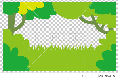 Natural background illustration material with many plants 123190810