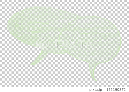 Separate green speech bubble on transparent background 123190872