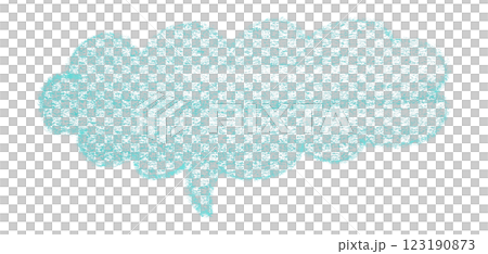 Separate light blue speech bubbles on transparent background. 123190873