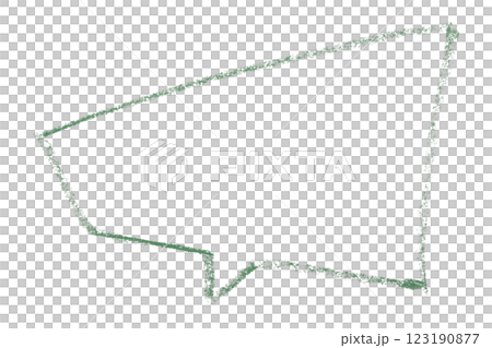 Separate green speech bubble on transparent background 123190877
