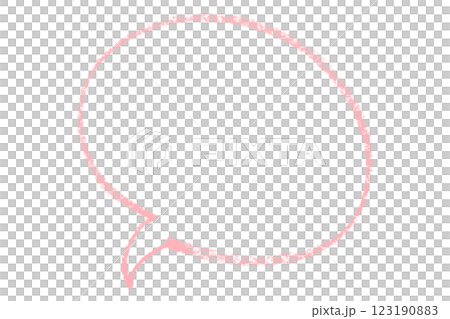 Separate pink speech bubbles on transparent background Separate pink speech bubbles on transparent background 123190883
