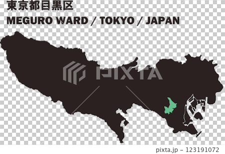 Map of Japan - Tokyo - Meguro ward vector illustration map Map of Japan - Tokyo - Meguro ward vector illustration map 123191072