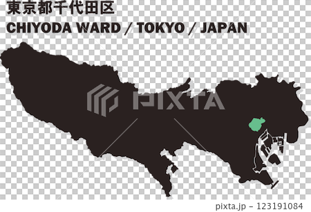 Map of Japan - Tokyo - Chiyoda Ward vector illustration map Map of Japan - Tokyo - Chiyoda Ward vector illustration map 123191084