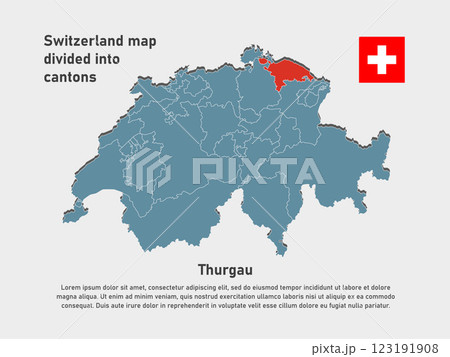 Vector map Switzerland - Canton of Thurgau 123191908