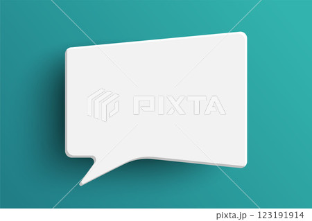 White rectangle speech bubble on green background White rectangle speech bubble on green background 123191914