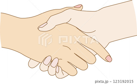 握手する女性の手 123192015